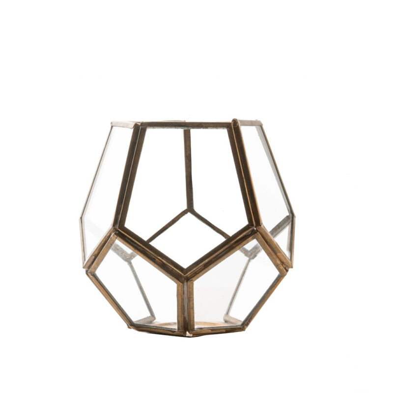 Geometric Gold Lantern Small