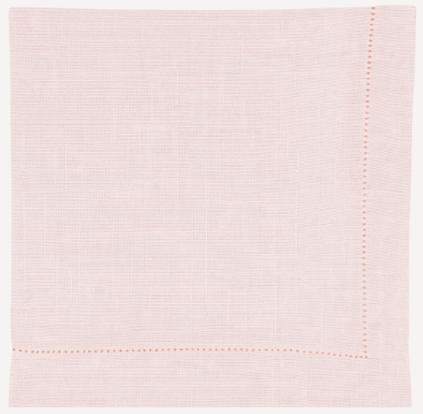 Hemstitch Edge Napkin in Blush