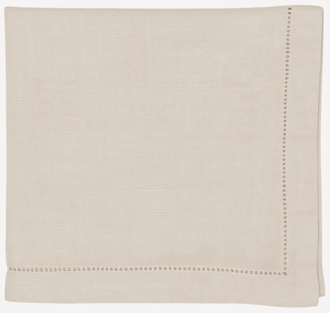 Hemstitch Edge Napkin in Buff