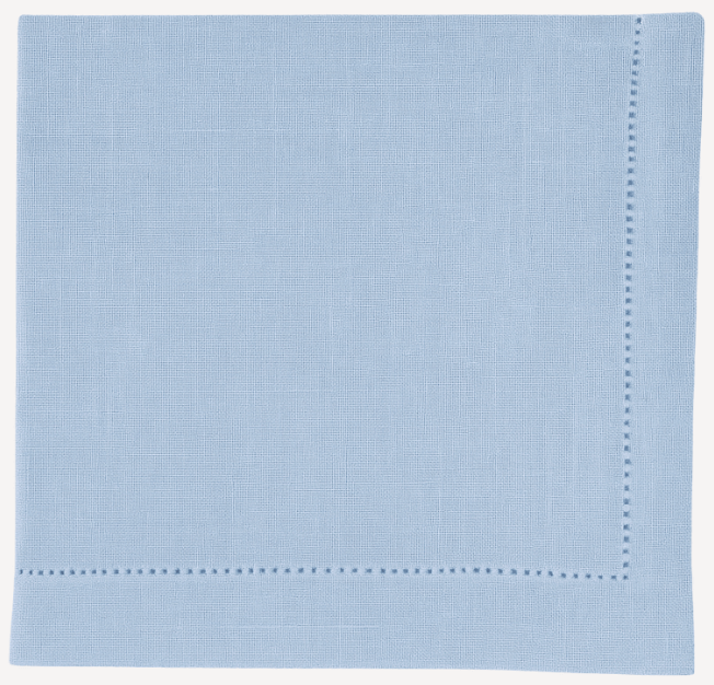 Hemstitch Edge Napkin in Dusky Blue