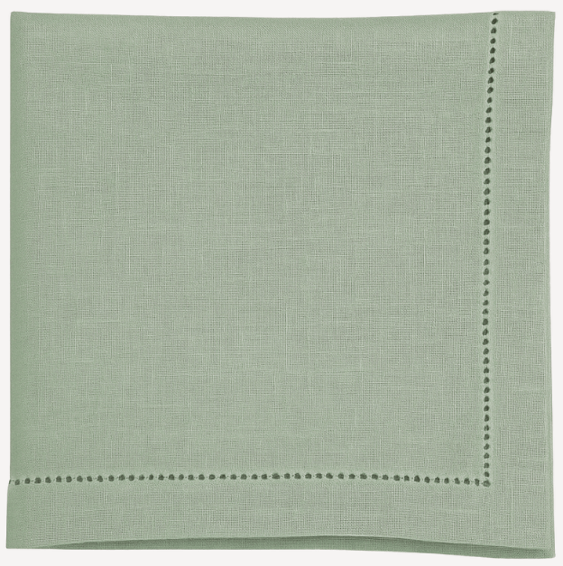 Hemstitch Edge Napkin in Sage